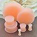 1 Pair Flesh Tone Soft Silicone Flexible Ear Plugs Gauges