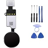Home Button Main Key Flex Cable Replacement Compatible for iPhone 7/7 Plus iPhone 8/iPhone 8 Plus Home Button Touch ID Replacement with Repair Tools Version 4 Compatible with Apple iPhone OEM(Black)
