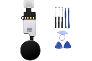ATNSINC Home Button Main Key Flex Cable Replacement Compatible for iPhone 7/7 Plus iPhone 8/iPhone 8 Plus Home Button Touch ID Replacement with Repair Tools Version 4 Compatible with Apple iPhone OEM(Black)