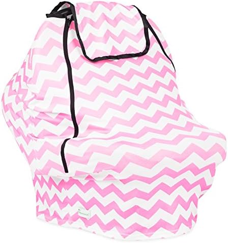Car Baby Seat Canopy Covers: Universal Infant Carseat Cover for Boys and Girls (Pink)