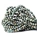 Qiwan 60PCS 6mm Natural African Turquoise Stone Jewellery String, Round Loose Beads for DIY Jewelry Making, 1 String/15 Inches