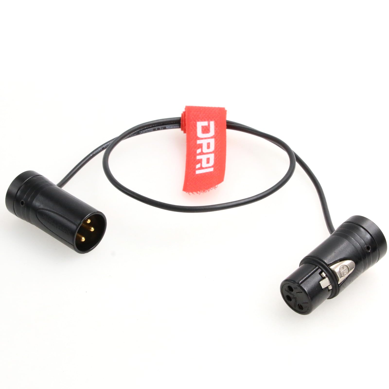 DRRI Low-Profile NEUTRIK XLR 3Pin Female to Male Audio Cable for Sound Devices 302 552 633 688 788T|Zaxcom Device|Sennheiser MKE 600