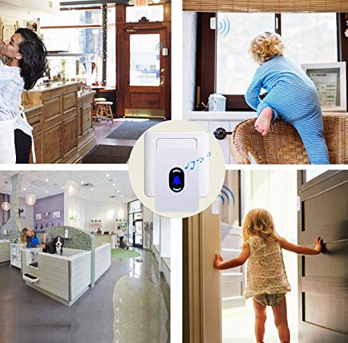 Daytech Door Open Entrance Chime Entry Alert Wireless Door Sensor For Home Business Garage Retail Store Apartment Office 2 Receiver & 2 Magnetic Sensor - Thumbnail 2