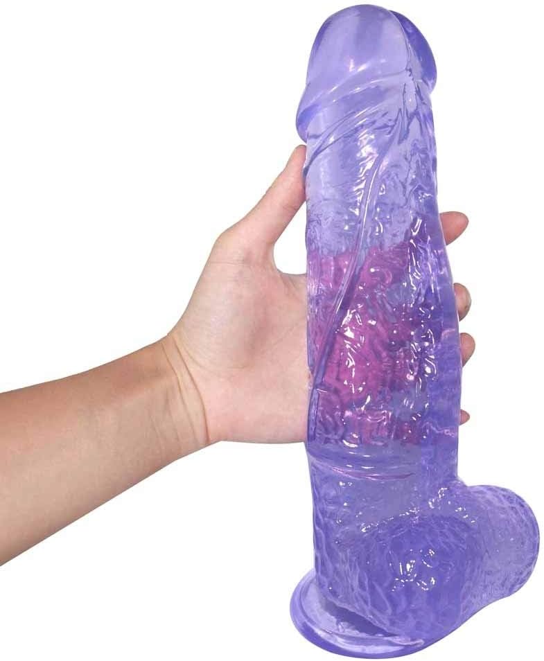 Full Body, Handheld Waterproof Super Portable Purple (11" Long,2.55" Wide) Telescopic Thrust