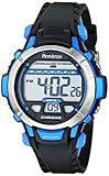 Armitron Sport Unisex 45/7036BLU Blue Accented Digital Chronograph Black Resin Strap Watch