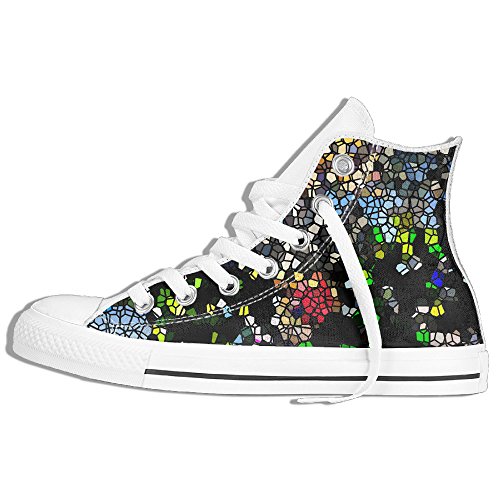 Yo Ou Print Design Lightweight Rubber Out Sole Lace Up