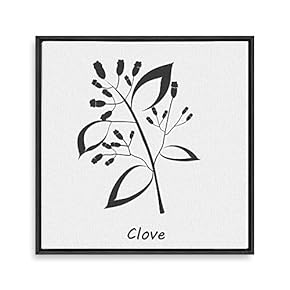Framed Canvas Wall Art for Living Room, Bedroom Nordic Style Plants Theme Canvas Prints for Home Decoration Ready to Hang - 16x16 inches