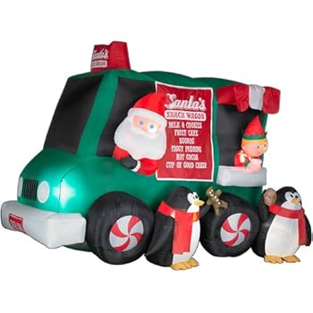 Amazon.com: Santa Snack Wagon 8 1/2 Ft. X 6 Ft. Christmas ...