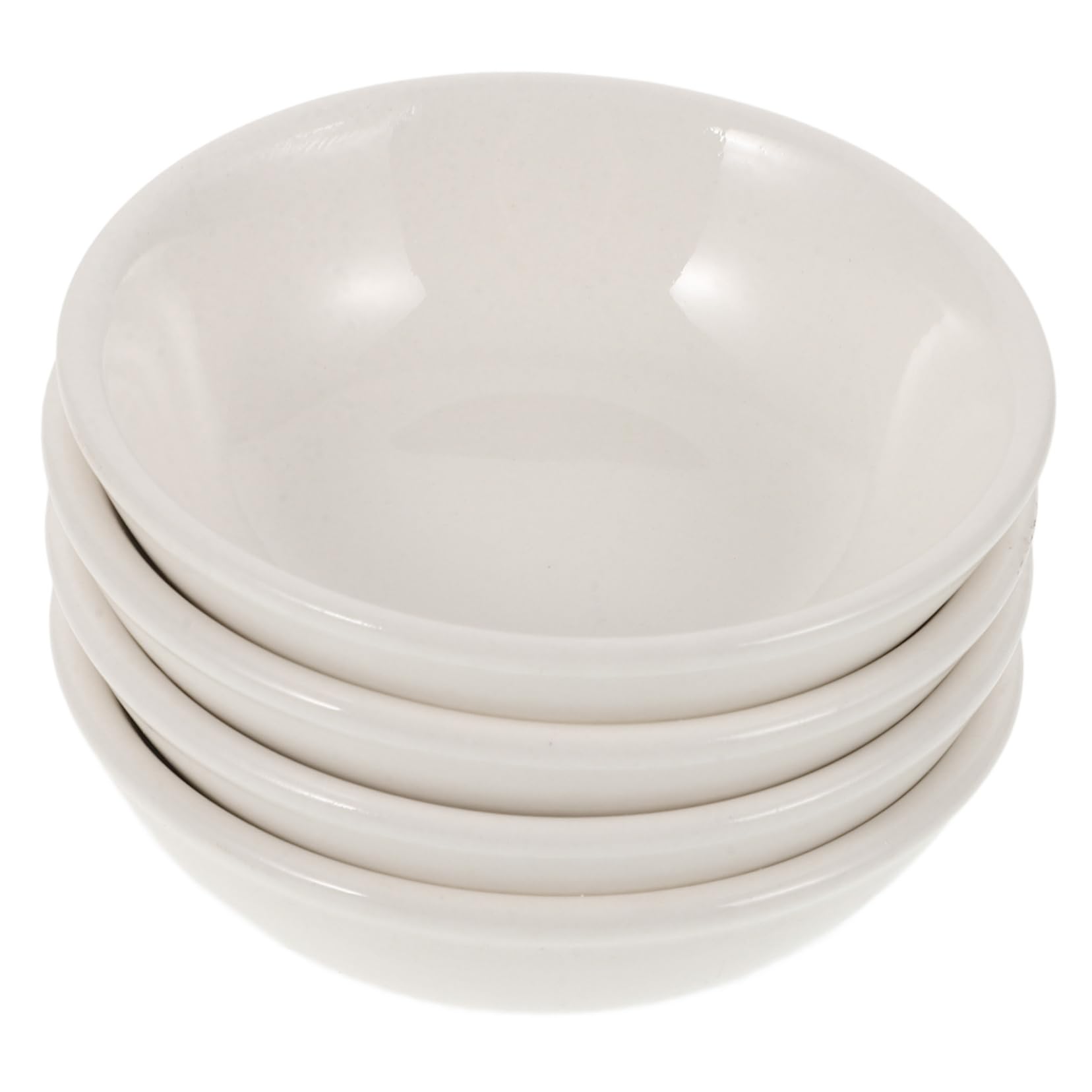 UPKOCH 4pcs Mini Seasoning Sauce Dish Ceramic Dipping Plates Elegant Dinnerware for Party