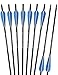 PANDARUS Archery Carbon Crossbow 17/20/22-Inch Arrows Bolt Crossbolt Fletched 4 Inch Vane with Field Point (Pack of12)