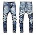 Eyer New Classic Men Stylish Designed Straight Slim Fit Trousers Casual Jean Pants