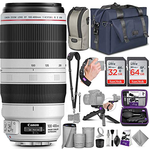 Canon EF 100-400mm f/4.5-5.6L is II USM Lens with Altura Photo Complete Accessory and Travel Bundle