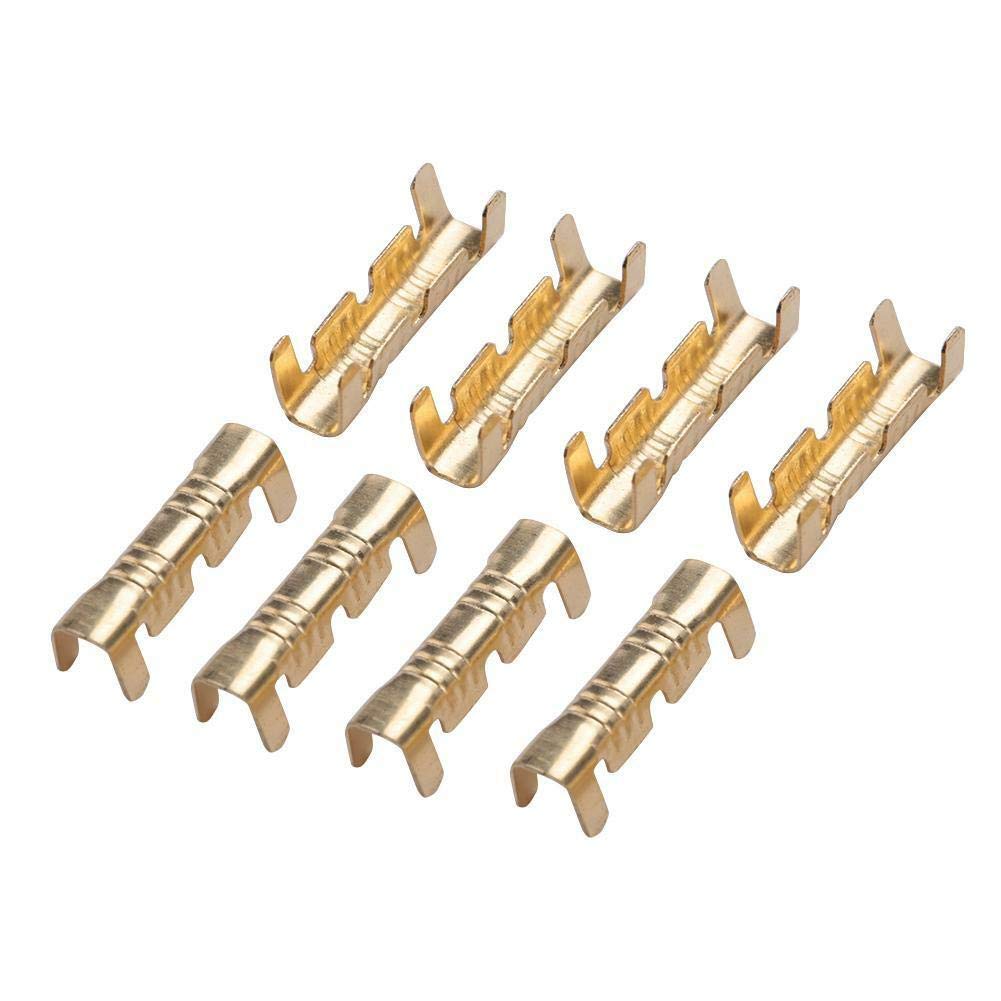 Gasea 200pcs 0.5-1.5mm U-Shaped Brass Crimp Terminals Connector Wire Docking Connectors Brass Buckle Line Press Connector Terminal