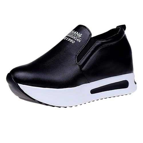 Tatis Shoes Einfarbig Wildleder Plateau Sneakers Mode Frauen Casual Schnürschuhe Sneaker Canvas High-Top Dicke Bottom Sportsc