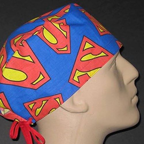 Superman Logos All Over Rarest Surgical Scrub Hat