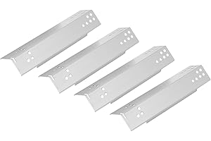 OKLAGARDEN 70-02-411 Heat Plates Parts for Dyna Glo Grill Replacement Parts DGH474CRP DGX440SGP DGH474CRP-D 4 / 5 Burner Grill Parts DGH485CRP DGH485CRP-D DGF481CRP Stainless Steel Heat Shield Heat Tents 4 Pack