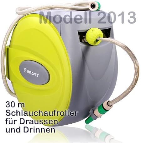 Gartenschlauch Wasserschlauch 30m 2m Im Aufroller Schlauchaufroller Amazon De Garten