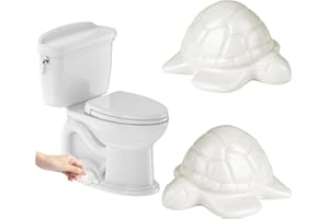 Sea Turtle Ceramic Toilet bolt Caps - Decorative Toilet Caps for Bottom of Toilet, Maximalist Decor Toilet Screw Cover Caps, Stylish Toilet Bowl Bolt Covers (White) ETARTJMHNB
