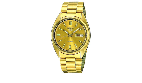 Seiko 5 SNXS80K1 Automatic Gold-Tone Dial Hardlex Crystal Glass Gold-Tone  Stainless Steel Watch SNXS80 SNXS80K