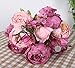 Duovlo Fake Flowers Vintage Artificial Peony Silk Flowers Wedding Home Decoration,Pack of 1 (New Sweetened Bean)