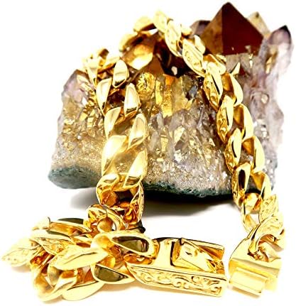 Gold Cuban Link Chain Necklace for Men 