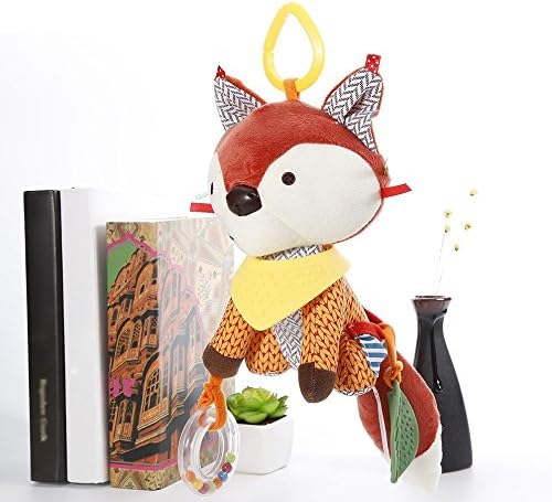 Soft Plush Fox Stroller Toy Baby Lovely Pattern And Colorful. Multiple Fabrics Textures Can Be Attached To , Car Seat,infant Carrier,etc.