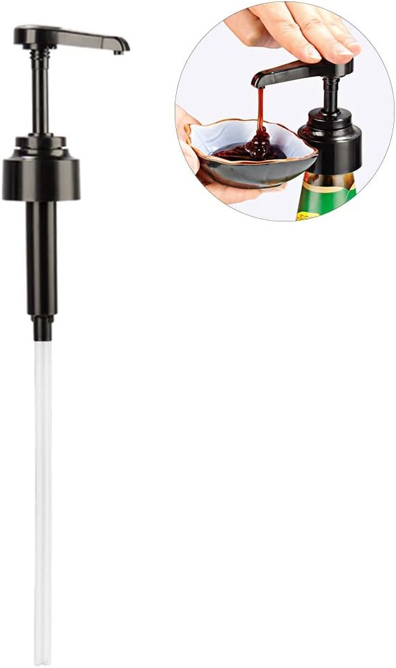 Macabolo Oyster Sauce Bottle Nozzle Reusable Snap-on Press Nozzle Operated Pump Head Syrup Bottle Nozzle Pressure Oil Household Pump for Home Kitchen Restaurant