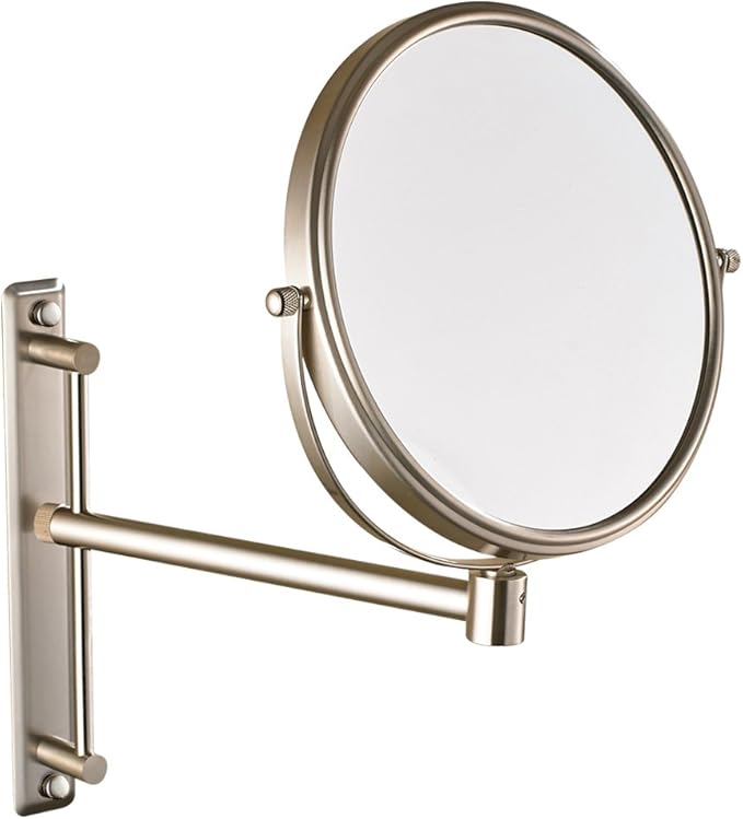 GURUN TwoSided Swivel Wall Mount Magnifying Mirror Brushed Nickel with