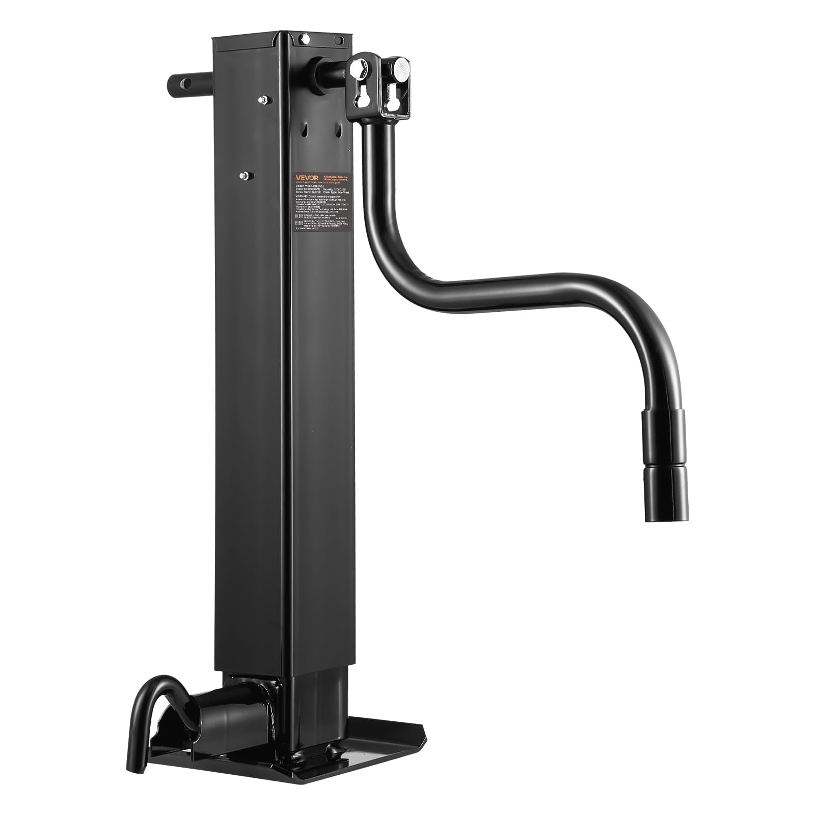 Photo 1 of VEVOR Trailer Jack, 12000 lbs Dynamic Load Capacity, Weld-on Pipe-Mount Swivel Trailer Jack with Ergonomic Handle, 12.6-inch Vertical Travel, Suitable for RV, Horse, Utility, Camping, Yacht Trailers