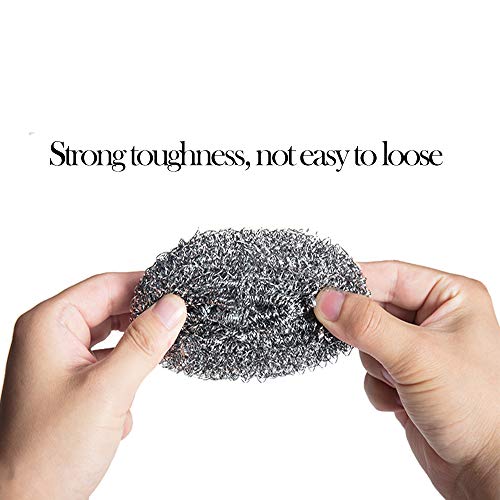 STONCEL-24Pcs-Stainless-Steel-Scourer-Dish-Bowl-Cleaning-Sponges-Scrubbers-Steel-Wool-Scrubber-Metal-Sponge-for-Kitchens-Cleaning-Tool-Pot-Scrubber-for-Tough-Kitchen-Cleaning