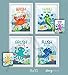 Ocean Bathroom Art Prints (Set of 4) (Unframed) 8x10 - Underwater Bathroom Wall Art Prints Children's Underwater Bathroom Ocean Theme Bathroom Wall Art 8x10 (Brush Flush Hang & Wash)