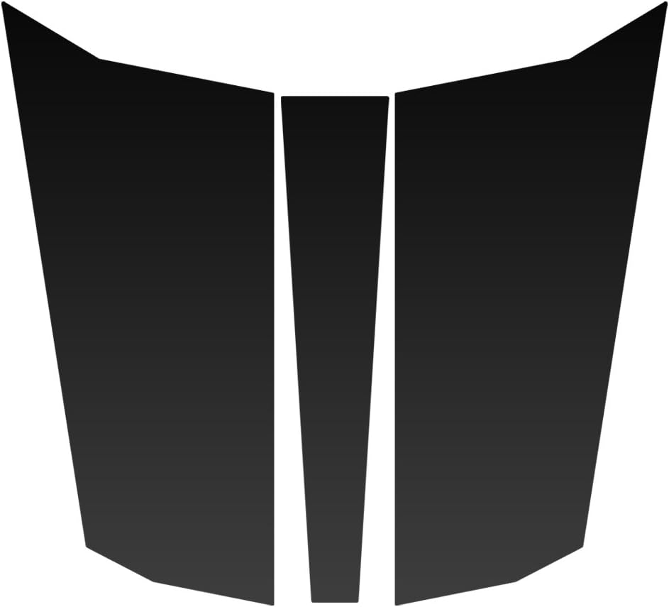 Matte Black Vinyl Hood Decal Kit - Compatible with Dodge 08-14 Avenger - Center & Sides