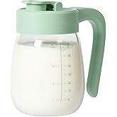 32oz Breast Milk Storage, Glass Formula Mixing Storage with Lid - Heat & Cold Resistant, Leak-Proof Container for Preparing Baby Bottles, Large Mouth for Easy Cleaning & Storage (170mm)