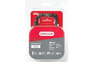 Oregon S56 AdvanceCut Chainsaw Chain for 16-Inch Bar, 56 Drive Links, Low-Kickback, fits Makita, Echo, Husqvarna, Wen and More