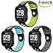 CAVN 3-Pack Compatible Fitbit Versa Bands Silicone Breathable Sports Strap, Sweat Resistant Replacement Accessory Bracelet Soft Silicone Bands Compatible Fitbit Versa Smartwatch