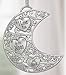 Filigree Moon Christmas Ornament - I Love You to The Moon and Back - Engraved Words in Heart Shape with Crystal Jeweled Accents - Red Gift Bag Included - 4