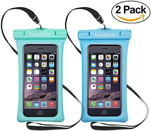Universal Floating Waterproof Case,Cell Phone Pouch Dry Bag for iPhone X/8/8plus/7/7plus/6s/6/6s plus Samsung Galaxy s8/s7 LG V20 Google Pixel up to 6inch (Blue+Greenish)