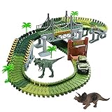 Race Track with Dinosaur Bridge 142pcs Toy Car Track Playset for Boys & Girls 4 Years Old