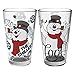 Zak Designs Christmas Collectibles Pint Glasses, 2 Count (Pack of 1), Frosty the Snowman