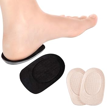 Haofy Fersenkissen Nylon Pads Schuhe, 7mm Gel Fersenpolster Silikon Heel Pads für Plantar Fasciitis, Achillessehne, Fersensch