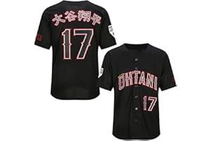 Volquez Men's Ohtani Baseball Jersey 17# Shotime Hipster Hip Hop Shirts Stitched
