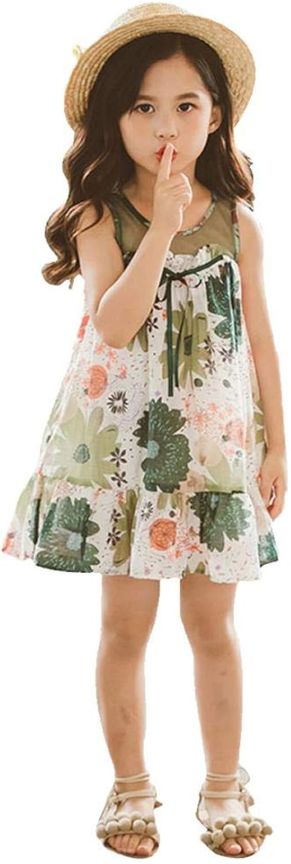 Amazon Onorner ワンピース 子供服 女の子 半袖 花柄 洋服 キッズ服 夏服 可愛い ドレス 快適 ガールズ カジュアル ショッピング 旅行 110 160cm 春夏秋 二色 ワンピース チュニック 通販