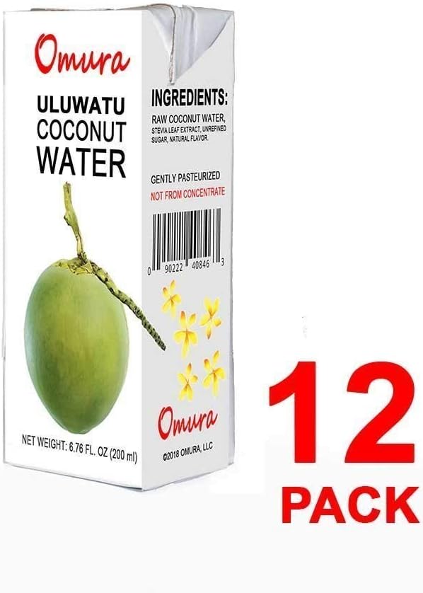 Taste Real young Coconut Water Pure 6.76 OZ , Pack of 12