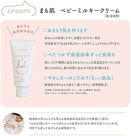 Amazon Co Jp まも肌 ベビーミルキークリーム 1g 無添加 保湿クリーム ベビー 赤ちゃん キッズ ママ 子供用 敏感肌用 ビューティー