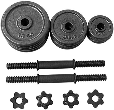 Fuel Pureformance Cast Iron Dumbbell Spinlock Set (Pack of 2) Gym Fitness | Exercise Fitness Home Gym Weights Training