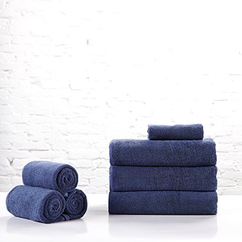Fevrier - Extra Thickness Bath &amp; Spa Towel ,Hand Towel, Cotton, Multi-Use - set of 2, Blue