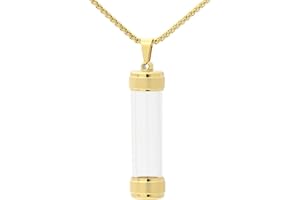 Edgda Urn Necklace for Ashes Stainless Steel Memorial Cremation Locket Keepsake Necklace Acrylic Glass Bottle Necklace