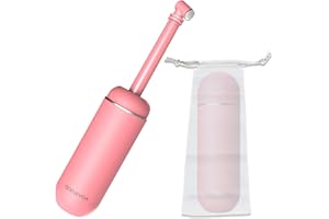 AOVIKOOD Portable Bidet for Travel, Reusable Peri Bottle for Postpartum Care, Handheld Sprayer for Women and Men, 380ml(12.8oz) Large Personal Hygiene Cleaning Bottle with Leakproof Design, Eco-Friendly Pink