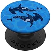 Hammerhead Sharks Swimming in the Ocean PopSockets Adhesive PopGrip