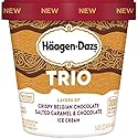 Haagen Dazs Trio Salted Caramel Chocolate Ice Cream, 14 oz (Frozen)